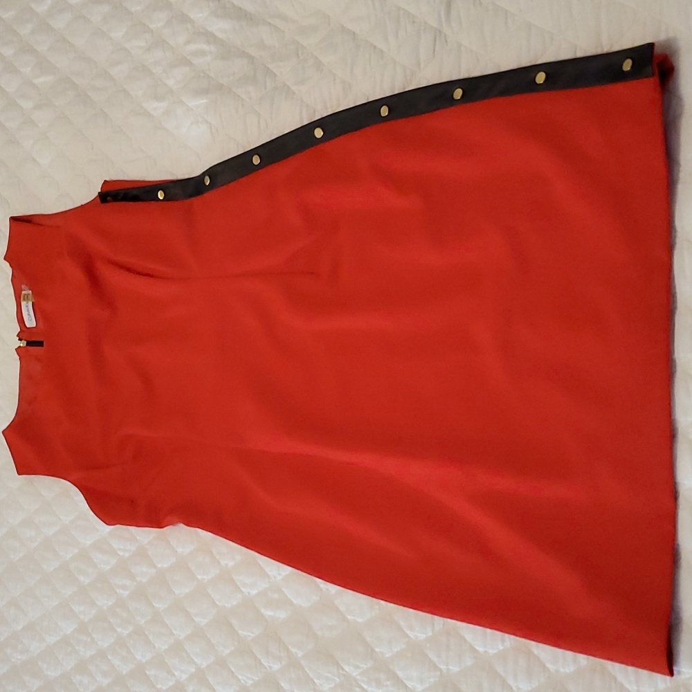 Detailed red Calvin Klein dress, 8